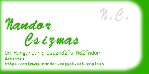 nandor csizmas business card